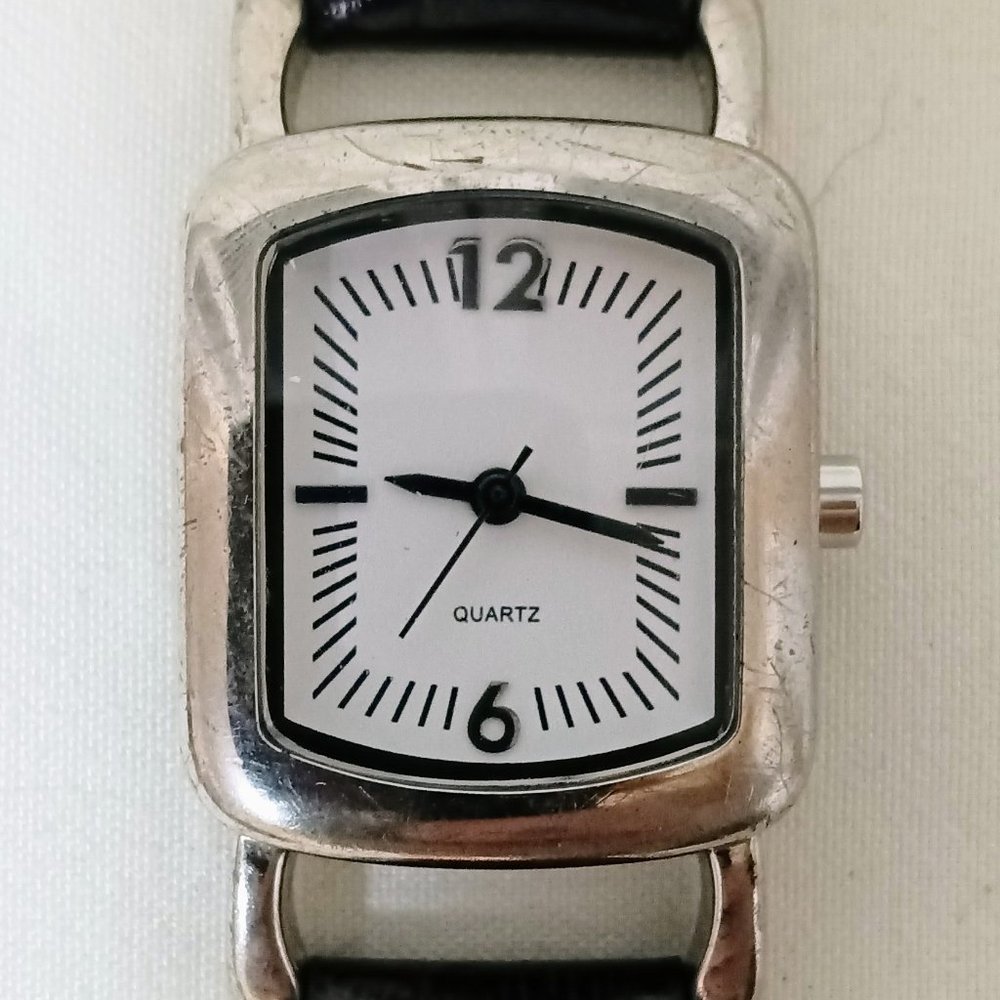 J. Jill Women's Watch with Embossed Burgandy Leather Band